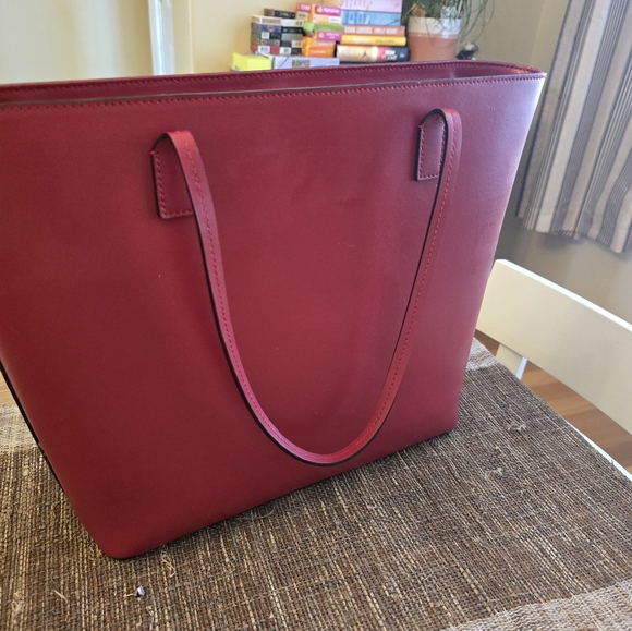 Kate Spade Red Leather Tote - Picture 6 of 9